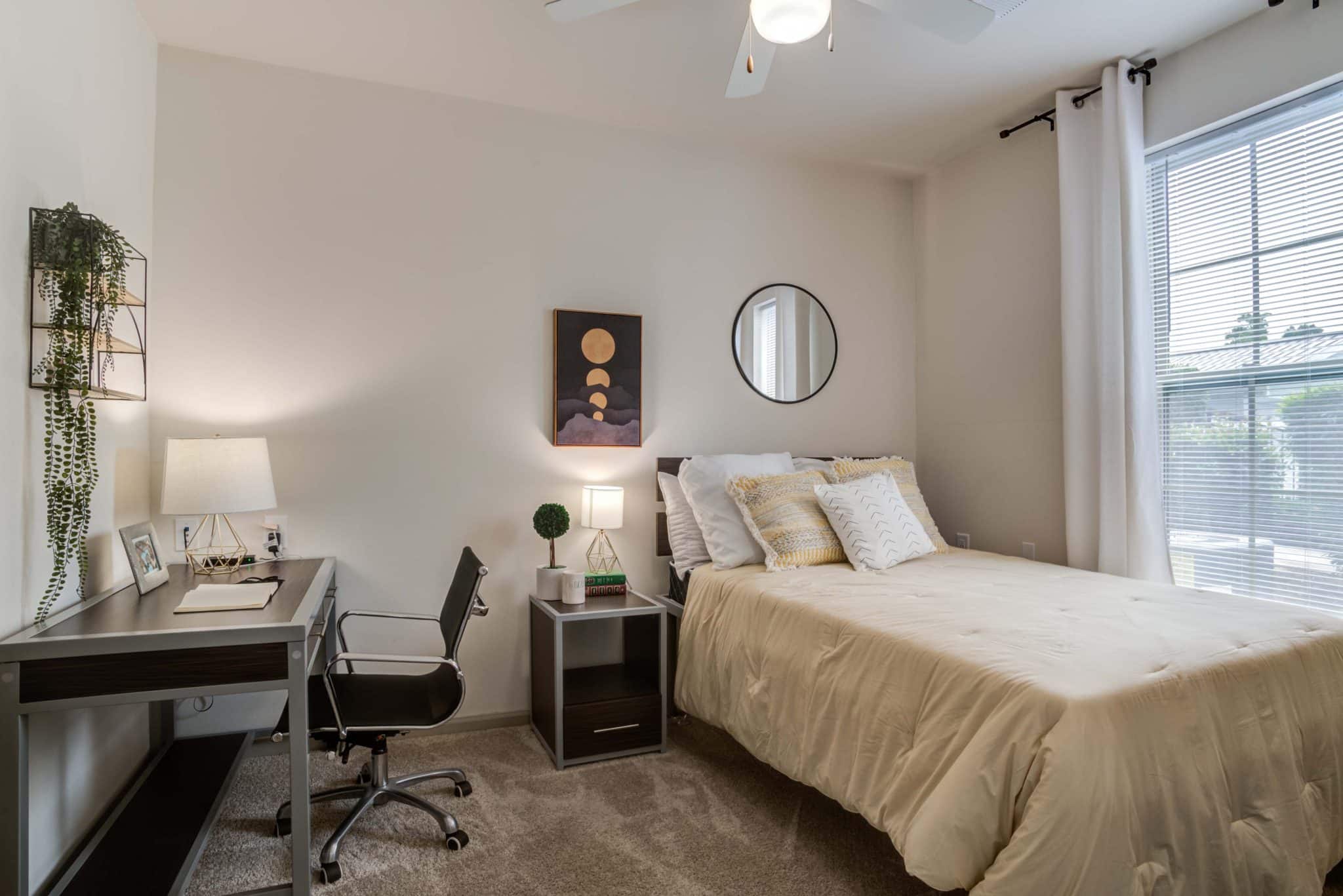millennium one apartments near unc charlotte fully furnished bedroom